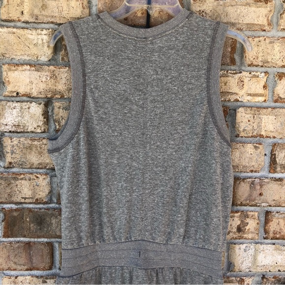 Prana Cozy Up Beach Hopper Adjustable Waist Side Pockets Gray Sleeveless Dress M - Picture 9 of 12